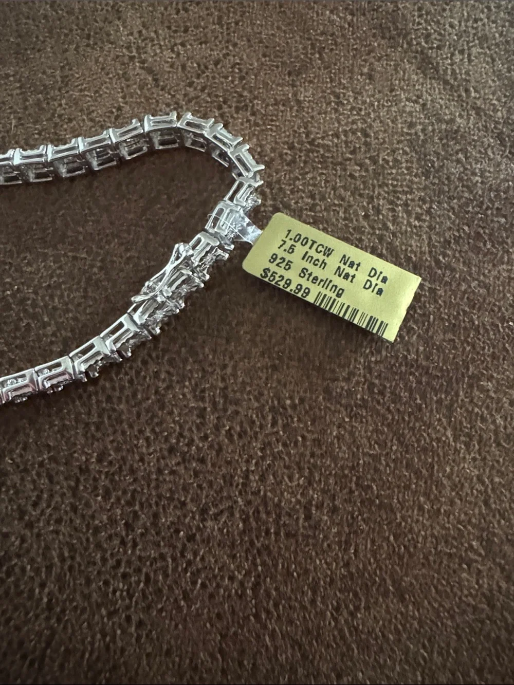 Classic Silver Tennis Bracelet with Natural Diamond